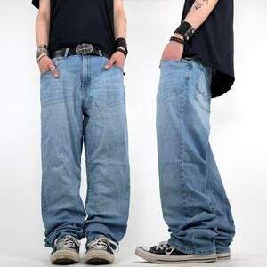 Vintage y2k faded stonewash grunge baggy wide leg archive skater jeans